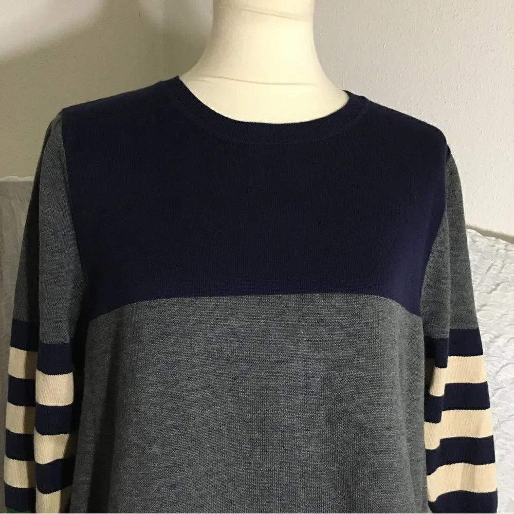 Lili's Loft Color Block Sweater Top Size Medium - Picture 5 of 9